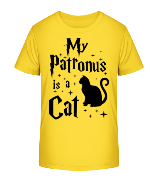 My Patronus Is A Cat - Kid's Bio T-Shirt Stanley Stella - Yellow - Front