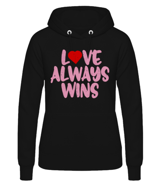 Love Always Wins - Women's Hoodie - Black - Front