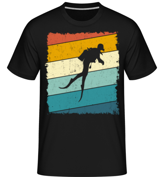 Retro Diver -  Shirtinator Men's T-Shirt - Black - Front