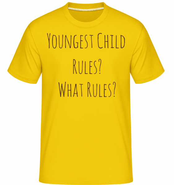 Youngest Child -  Shirtinator Men's T-Shirt - Golden yellow - Vorn