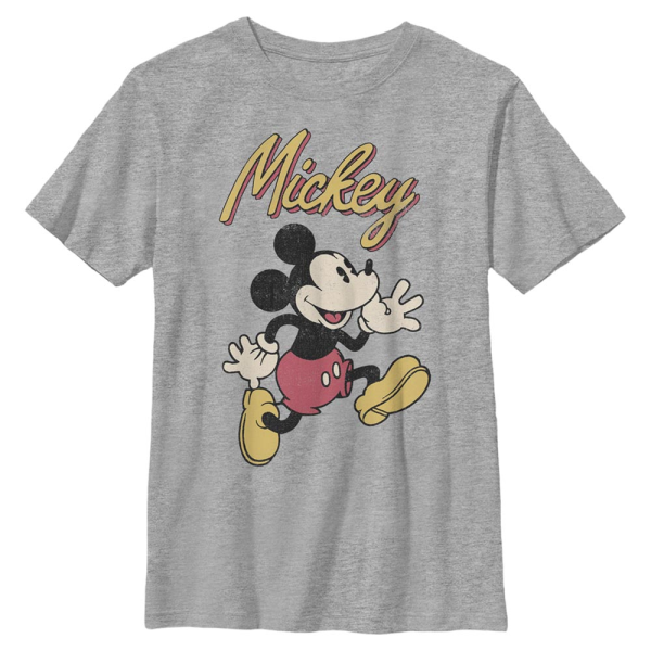 Disney Classics - Mickey Mouse - Mickey Mouse Vintage Mickey - Kids T-Shirt - Heather grey - Front