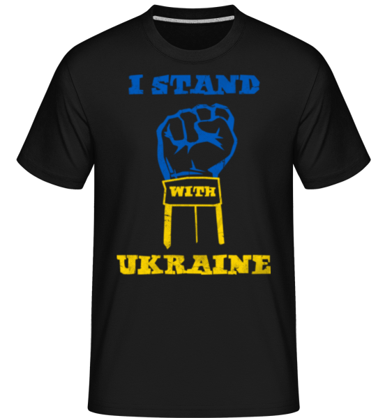 I Stand With Ukraine -  Shirtinator Men's T-Shirt - Black - Front