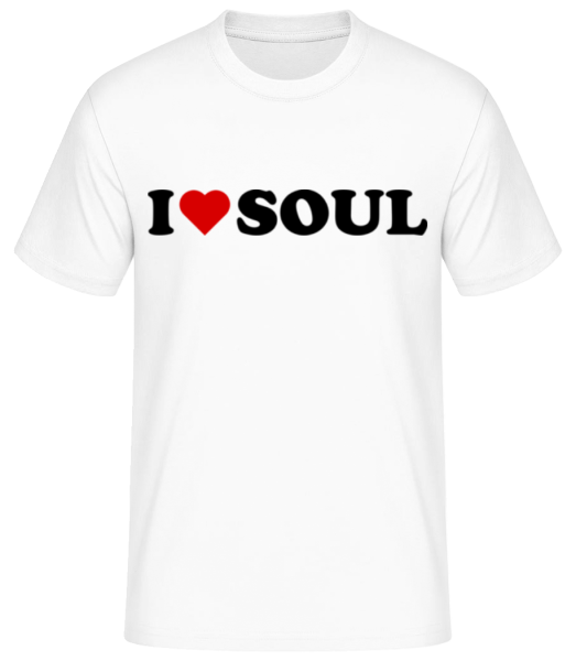 I Love Soul - Men's Basic T-Shirt - White - Front