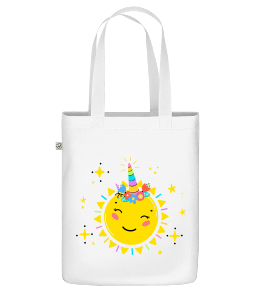 Happy Sun - Organic tote bag - White - Front