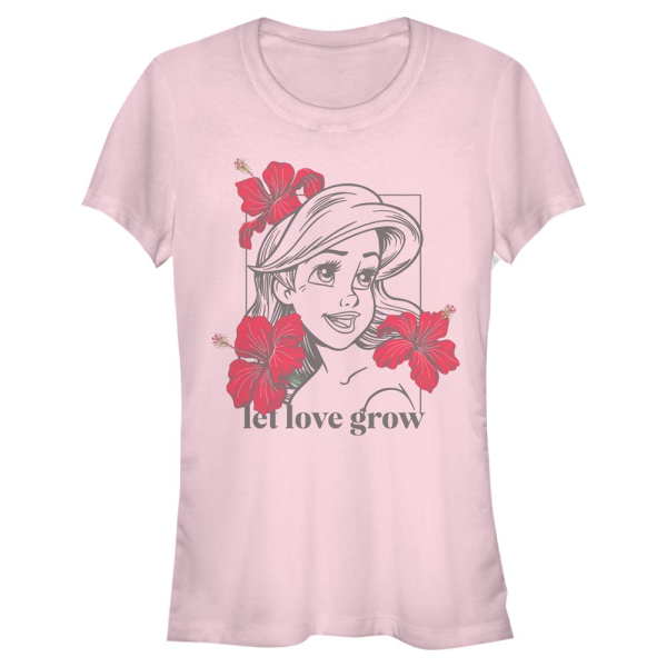 Disney - The Little Mermaid - Malá mořská víla Floral - Women's T-Shirt - Pink - Front