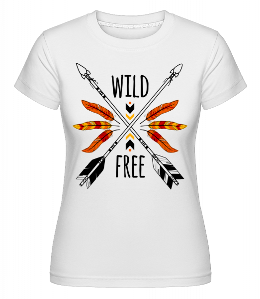 Wild And Free Logo -  Shirtinator Women's T-Shirt - White - Vorn
