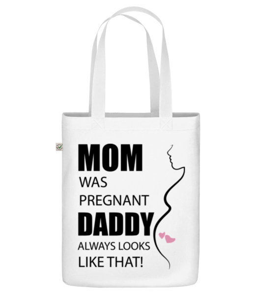 Mom Was Pregnant - Organic tote bag - White - Front