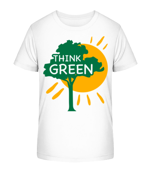 Think Green - Kid's Bio T-Shirt Stanley Stella - White - Front
