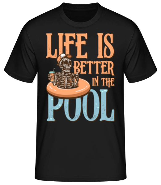Better In The Pool - Men's Basic T-Shirt - Black - Front