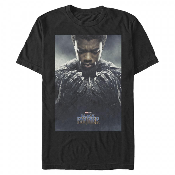 Marvel - Black Panther - T'Challa Tchalla Poster - Men's T-Shirt - Black - Front