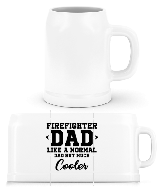 Cool Firefighter Dad - Beer Mug - White - Front