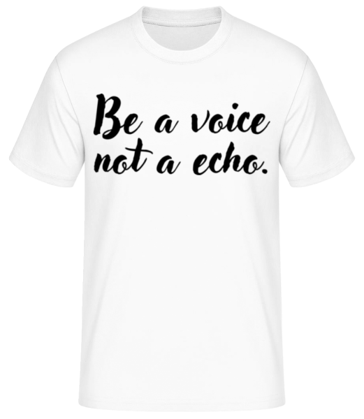 Be A Voice - Men's Basic T-Shirt - White - Front