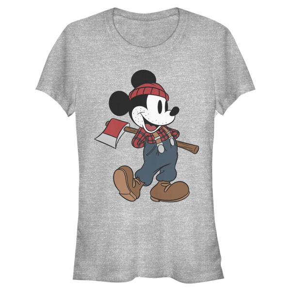 Disney Classics - Mickey Mouse - Mickey Mouse Lumberjack Mickey - Women's T-Shirt - Heather grey - Front
