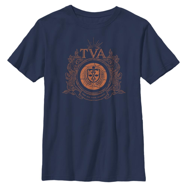 Marvel - Loki - TVA Badge - Kids T-Shirt - Navy - Front