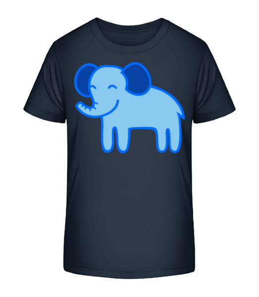 Kids Comic - Elephant - Kid's Bio T-Shirt Stanley Stella - Navy - Front