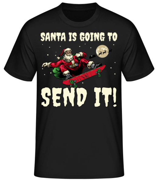 Santa Going To Send - Men's Basic T-Shirt - Black - Front