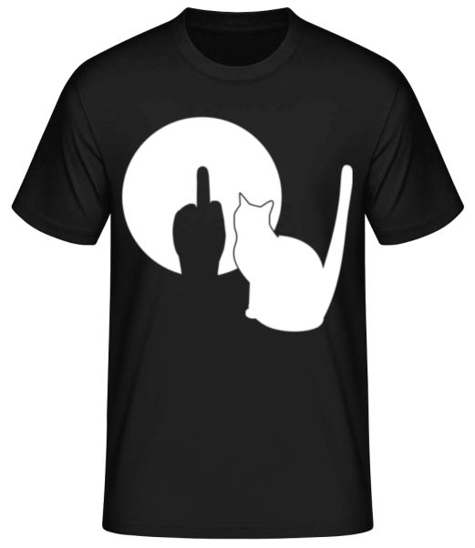 Cats shadow stinky finger - Men's Basic T-Shirt - Black - Front