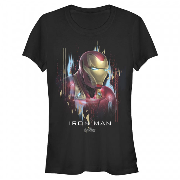 Marvel - Avengers Endgame - Iron Man Ironman Portrait - Women's T-Shirt - Black - Front