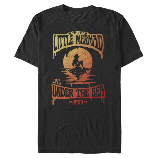 Disney - The Little Mermaid - Malá mořská víla Hombre - Men's T-Shirt - Black - Front