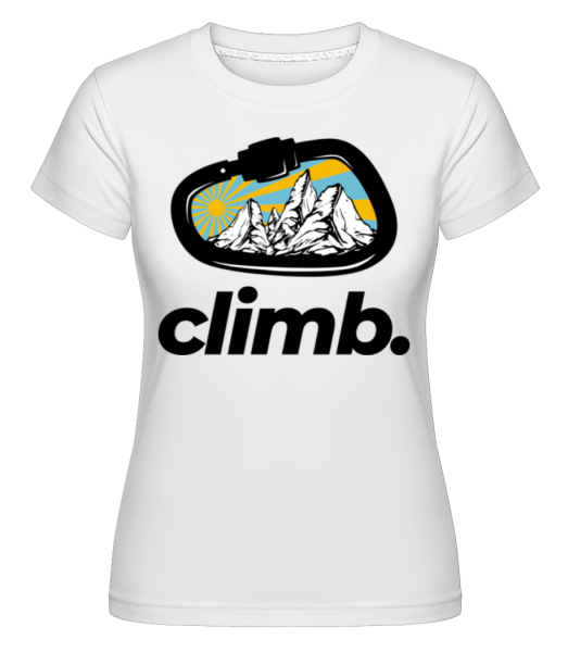 Climb -  Shirtinator Women's T-Shirt - White - Front