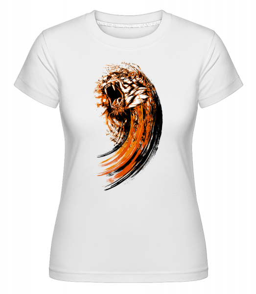 Roaring Tiger -  Shirtinator Women's T-Shirt - White - Vorn