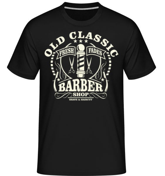 Old Classic Barber -  Shirtinator Men's T-Shirt - Black - Front
