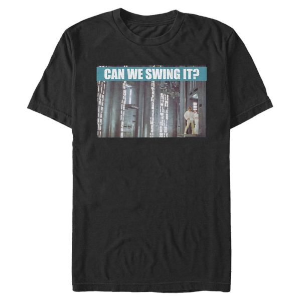 Star Wars - Luke & Leia Can We Swing It - Men's T-Shirt - Black - Front