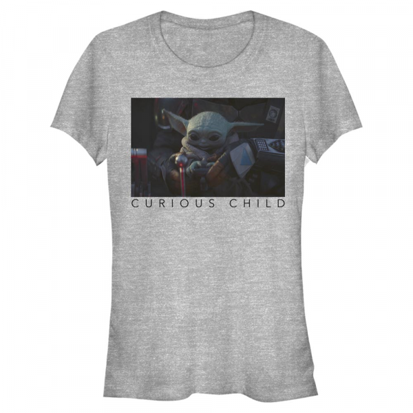 Star Wars - The Mandalorian - The Child Curious Photo - Women's T-Shirt - Heather grey - Front