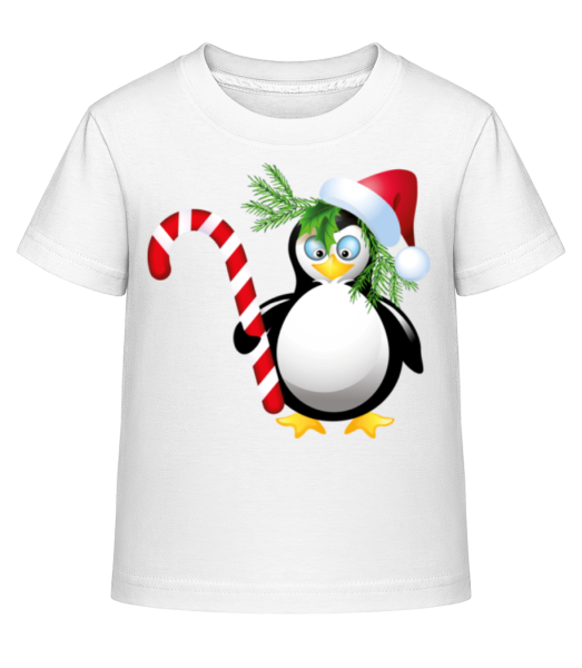 Santa Penguin - Kid's Shirtinator T-Shirt - White - Front