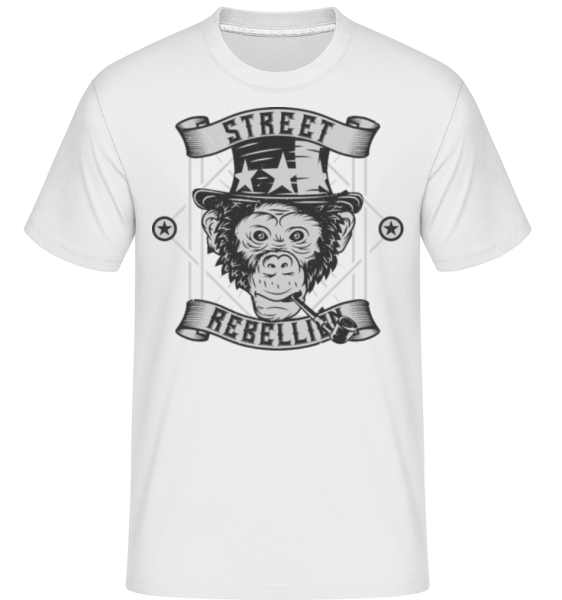 Street Rebellin -  Shirtinator Men's T-Shirt - White - Front