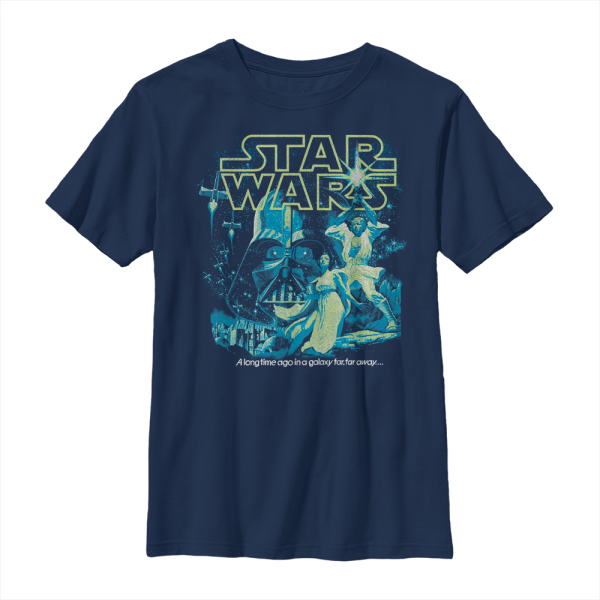 Star Wars - Skupina Poster Neon Pop - Kids T-Shirt - Navy - Front