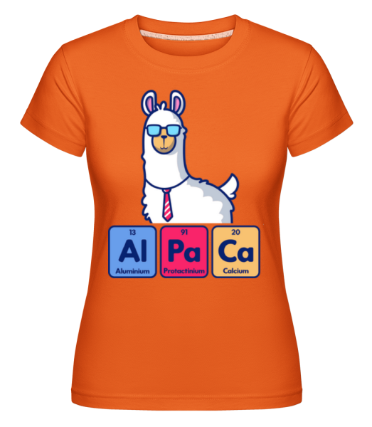 Al Pa Ca -  Shirtinator Women's T-Shirt - Orange - Front