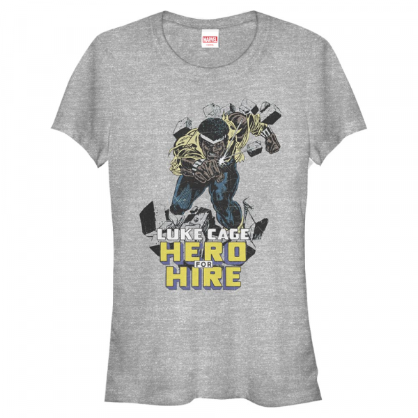 Marvel - Defenders - Luke Cage Hero For Hire - Women's T-Shirt - Heather grey - Front