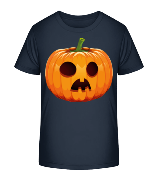 Astonished Pumpkin - Kid's Bio T-Shirt Stanley Stella - Navy - Front