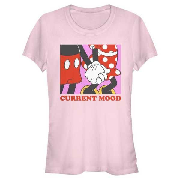 Disney Classics - Mickey Mouse - Mickey & Minnie Current Mood - Valentine's Day - Women's T-Shirt - Pink - Front