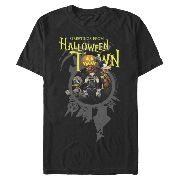Disney - Kingdom Hearts - Skupina Greetings Halloween Town - Halloween - Men's T-Shirt - Black - Front