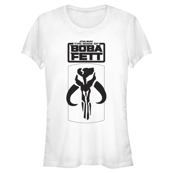 Star Wars - Book of Boba Fett - Logo Mandalorian Skull - Women's T-Shirt - White - Front