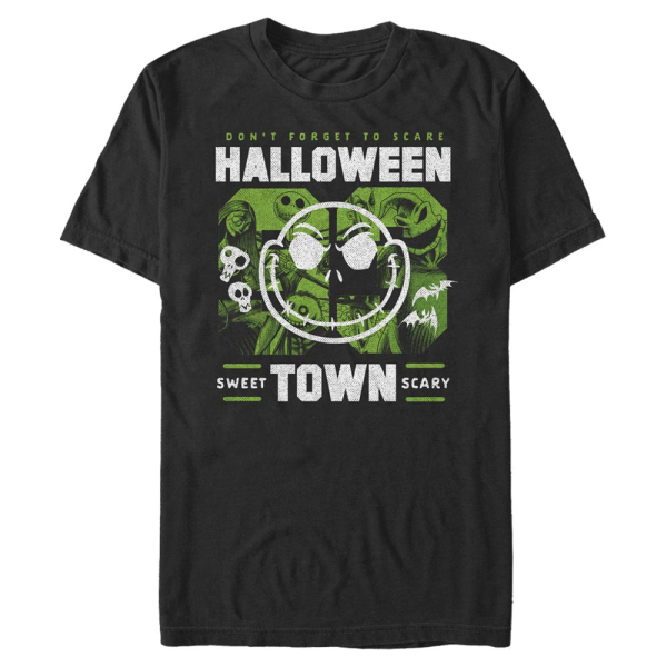 Disney Classics - Nightmare Before Christmas - Jack Halloweentown College - Halloween - Men's T-Shirt - Black - Front