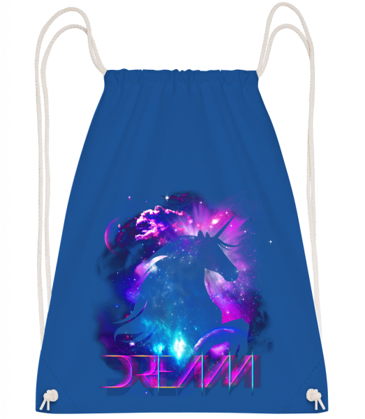 Dream Unicorn - Drawstring Backpack - Royal blue - Vorn