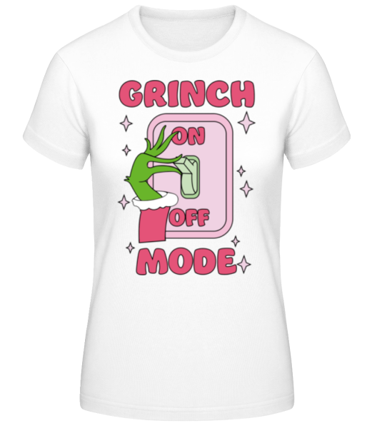 Grinch Mode On - Women's Basic T-Shirt - White - Front
