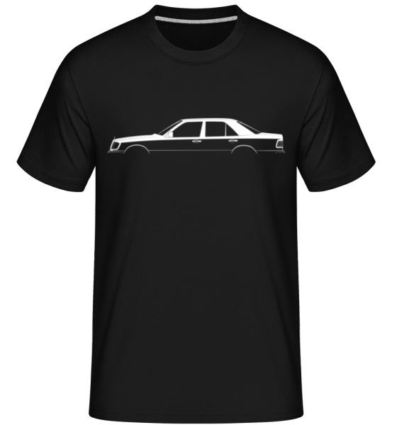 'Mercedes 500 E W124' Silhouette -  Shirtinator Men's T-Shirt - Black - Front