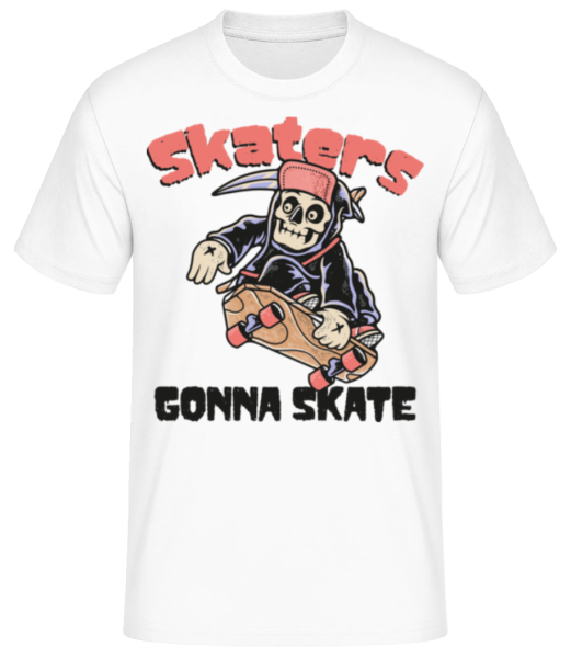 Skaters Gonna Skate - Men's Basic T-Shirt - White - Front