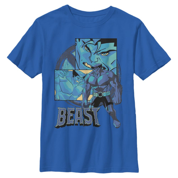 Marvel - X-Men - Beast Blue Panels - Kids T-Shirt - Royal blue - Front