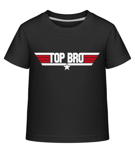 Top Bro - Kid's Shirtinator T-Shirt - Black - Front