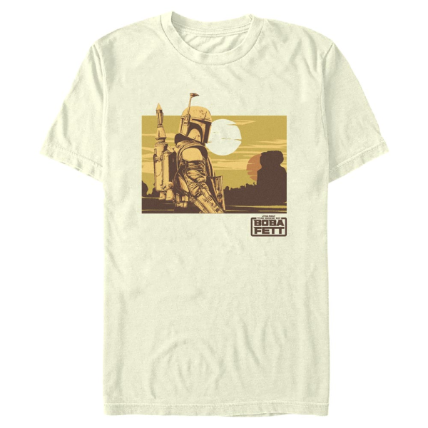 Star Wars - Book of Boba Fett - Boba Fett Boba Landscape - Men's T-Shirt - Cream - Front