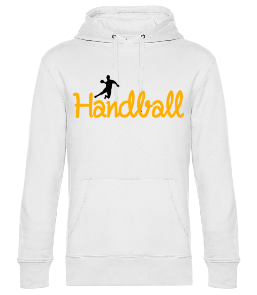 Handball Logo Player - Unisex Premium Hoodie - White - Front
