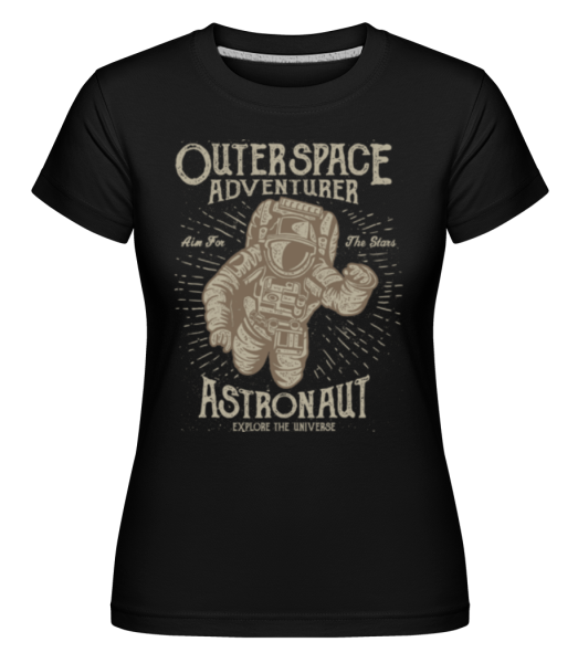Astronaut -  Shirtinator Women's T-Shirt - Black - Front