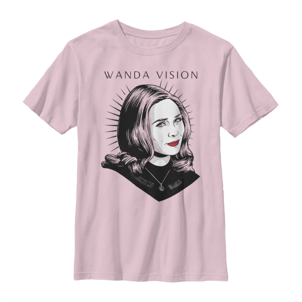 Marvel - WandaVision - Scarlet Witch Red Highlight - Kids T-Shirt - Pink - Front
