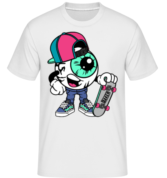 Eyeball Skater -  Shirtinator Men's T-Shirt - White - Front