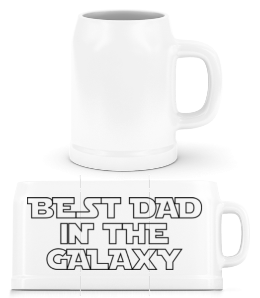 Best Dad In The Galaxy - Beer Mug - White - Front